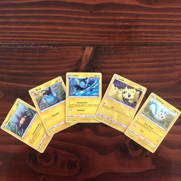 Pokemon | Toys | Pokmon Lightning Type Cards Set Of 5 | Poshmark